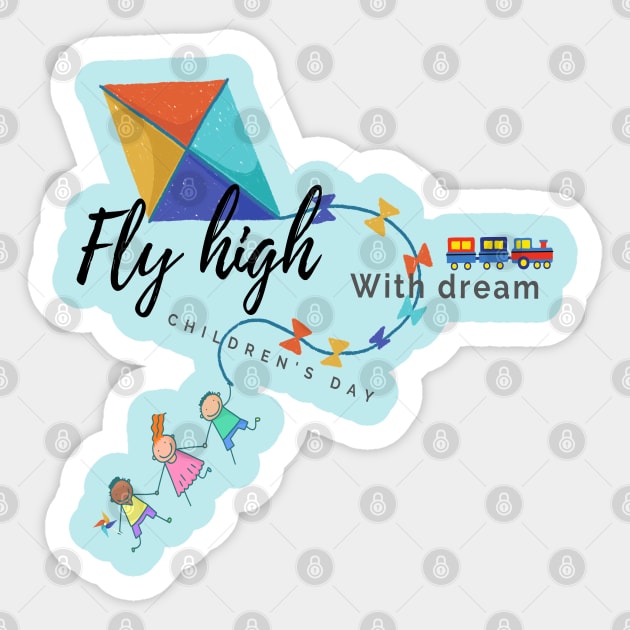 Fly high with dream Sticker by Color by EM